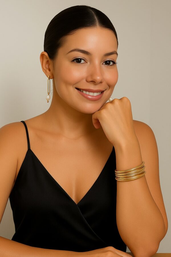 Pulsera de Plata 925 laminado en Oro Amarillo. - Imagen 2