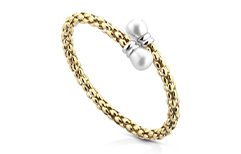 Pulsera contraria de Plata 925 con Perlas.