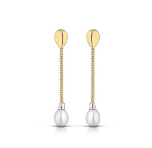 Pendiente de Plata 925 con perlas.