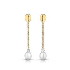Pendiente de Plata 925 con perlas.