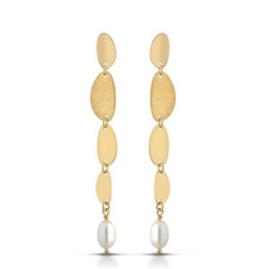 Pendiente de Plata 925 con perlas.
