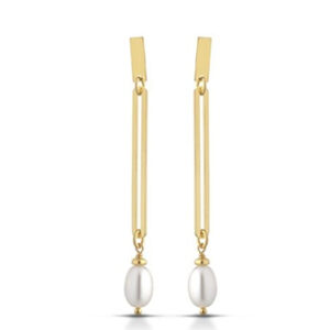 Pendiente de Plata 925 con perlas.