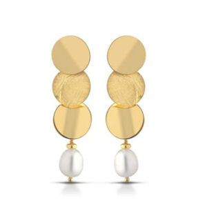Pendiente de Plata 925 con perlas.