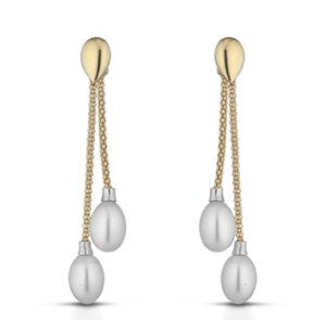 Pendiente de Plata 925 con perlas.