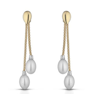 Pendiente de Plata 925 con perlas.