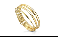 Pulsera de Plata 925 laminado en Oro Amarillo.