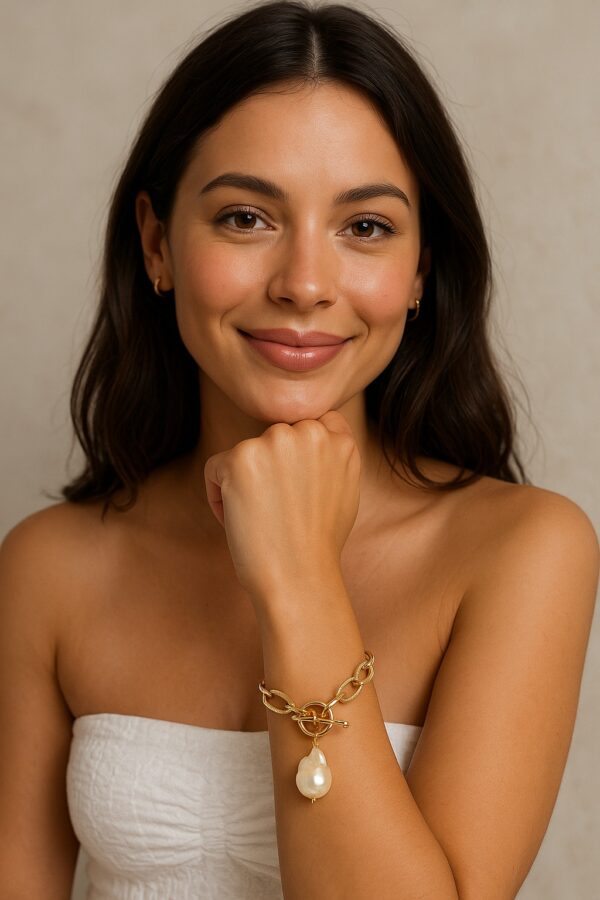 Pulsera de Plata 925 con Perlas. - Imagen 2