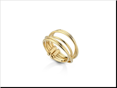 Anillo Multifilo en Plata 925 laminado en ORO Amarillo.