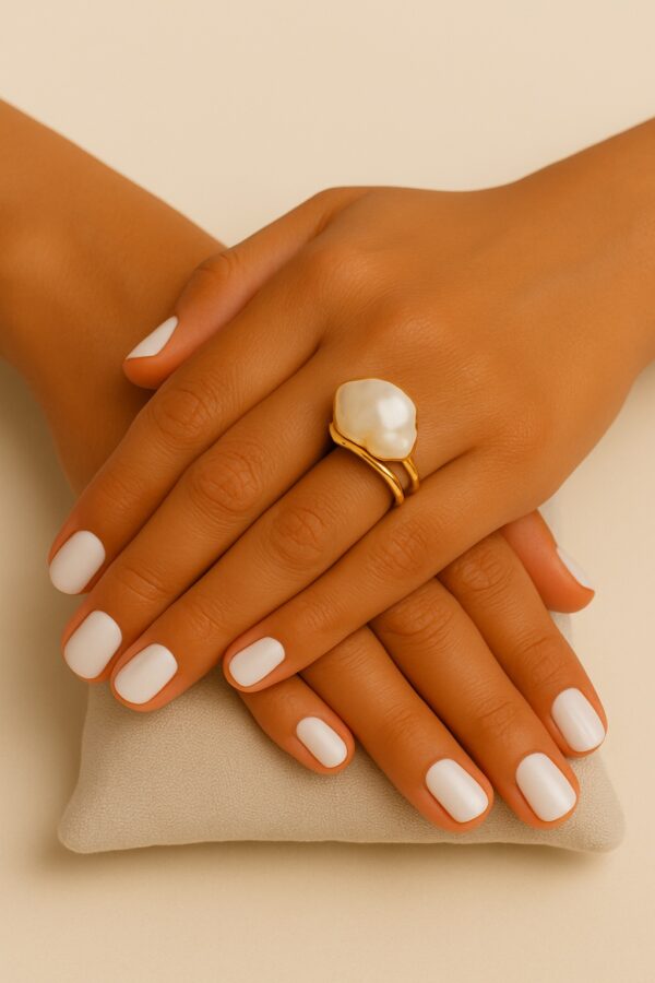 Anillo de Plata 925 con Perlas. - Imagen 2