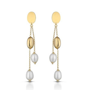 Pendiente de Plata 925 con perlas.