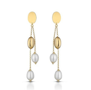 Pendiente de Plata 925 con perlas.