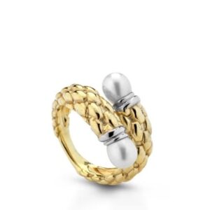Anillo contrario en Plata 925 con Perlas.